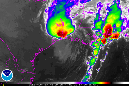 Harvey becomes a Hurricane, August 24, 2017