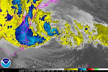 Sandy off the Mid-Atlantic Coast