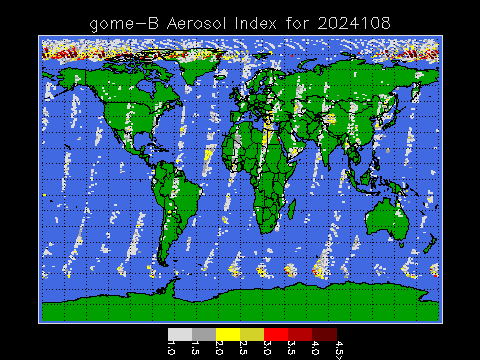 Yesterdays Daily GOME Aerosol